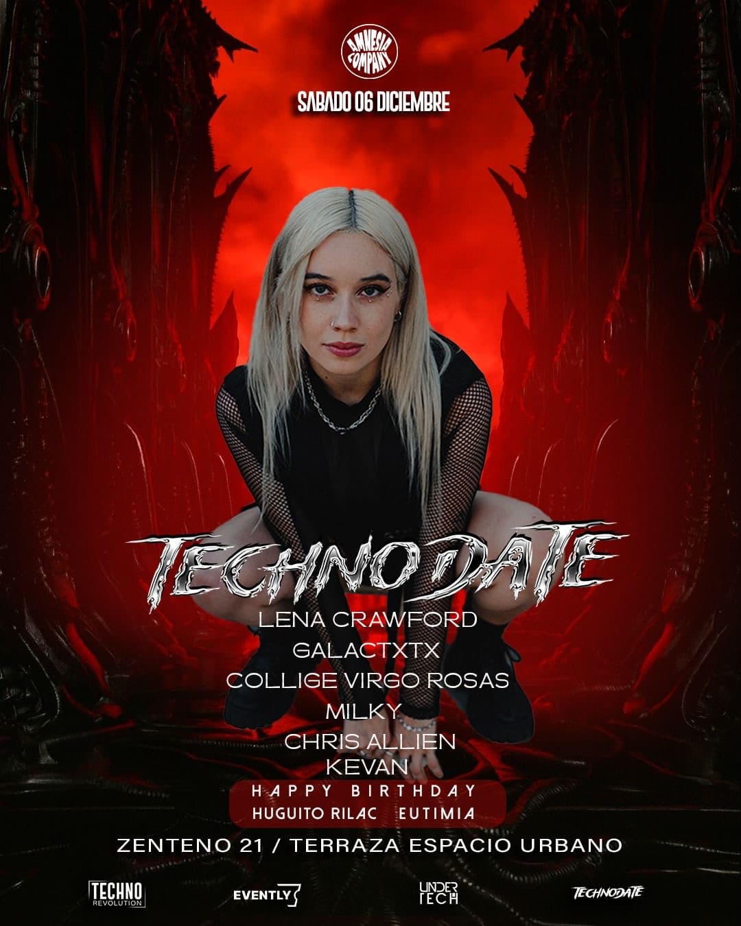 Amnesia -Techno date edicion especial HB Huguito Rilac - Eutimia image}